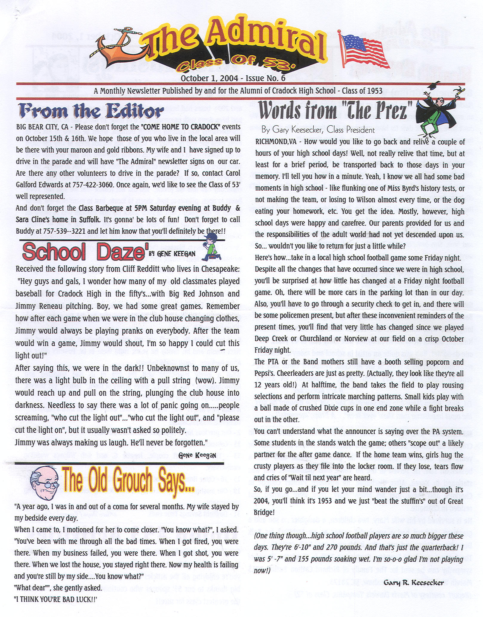 The Admiral - October 2004 - pg. 1