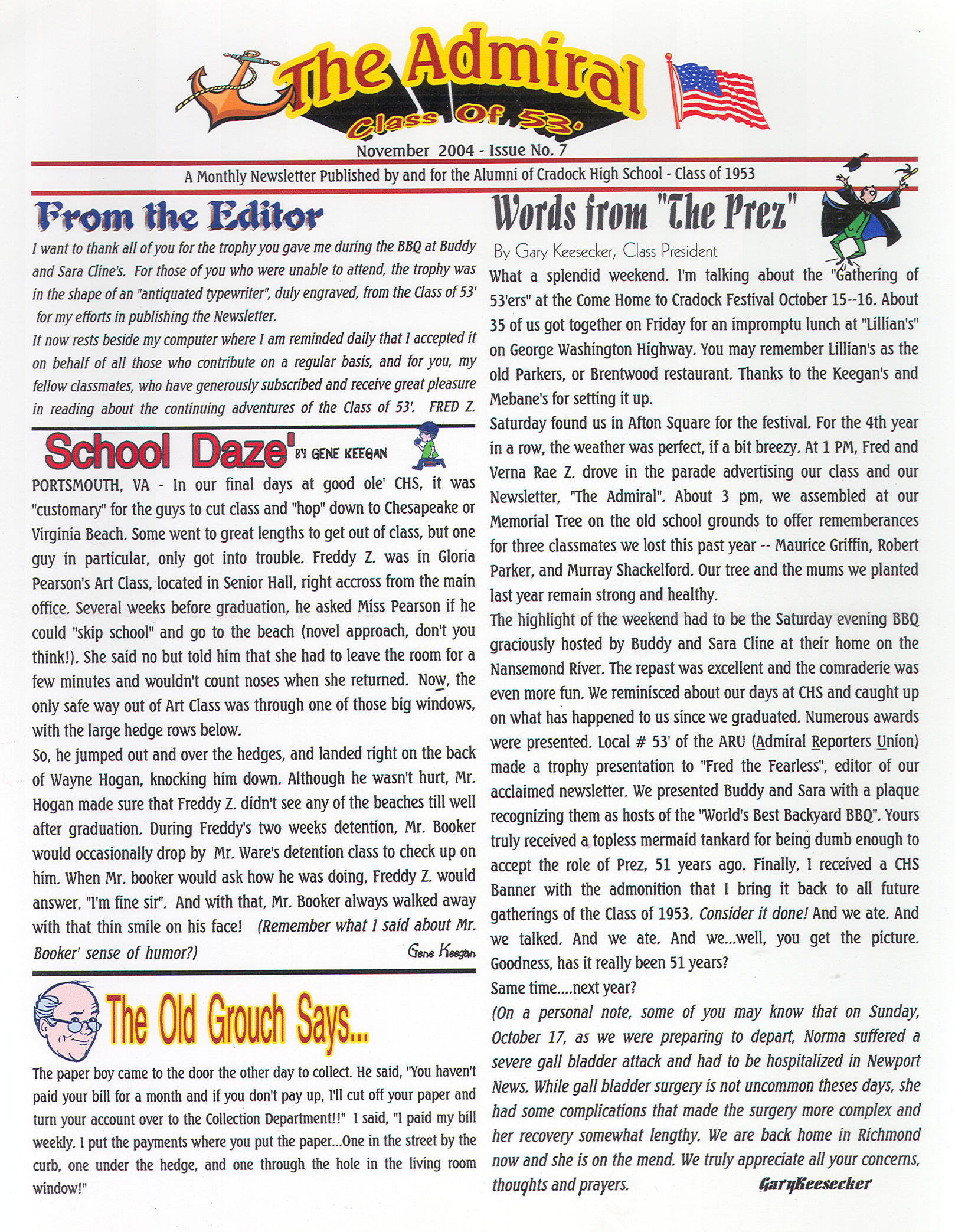 The Admiral - November 2004 - pg. 1