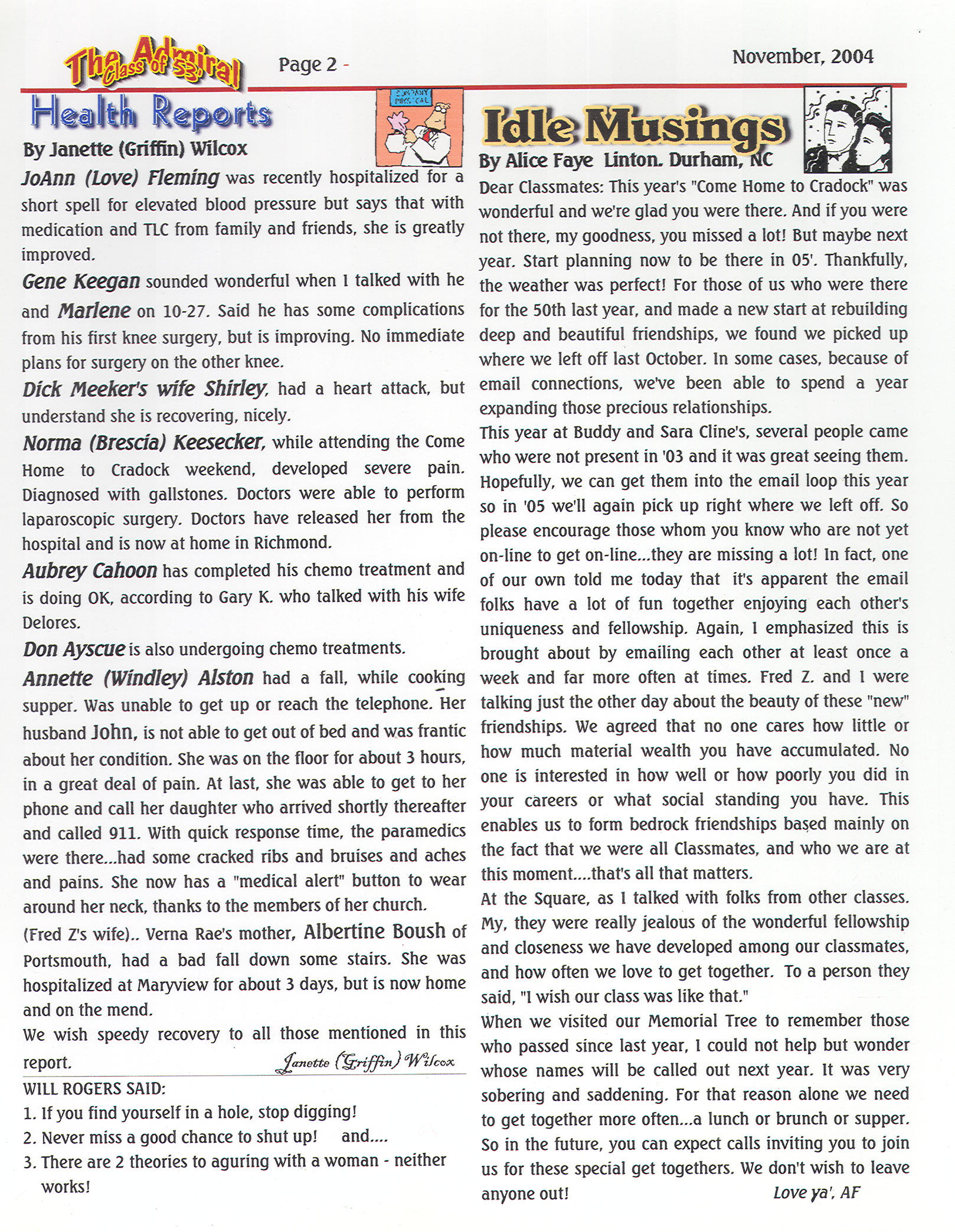 The Admiral - November 2004 - pg. 2