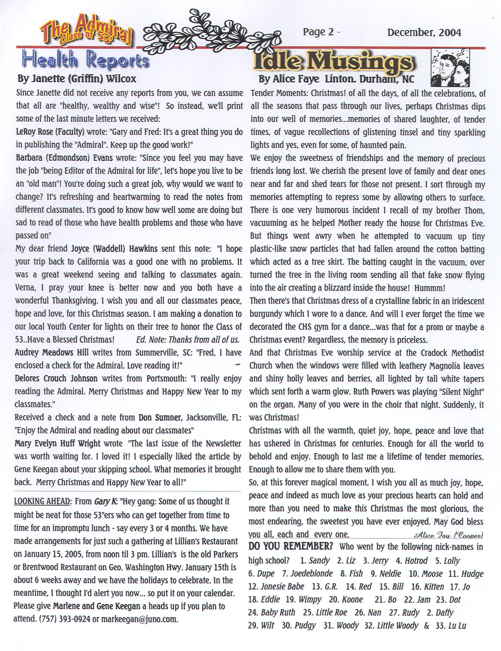 The Admiral - December 2004 - pg. 2