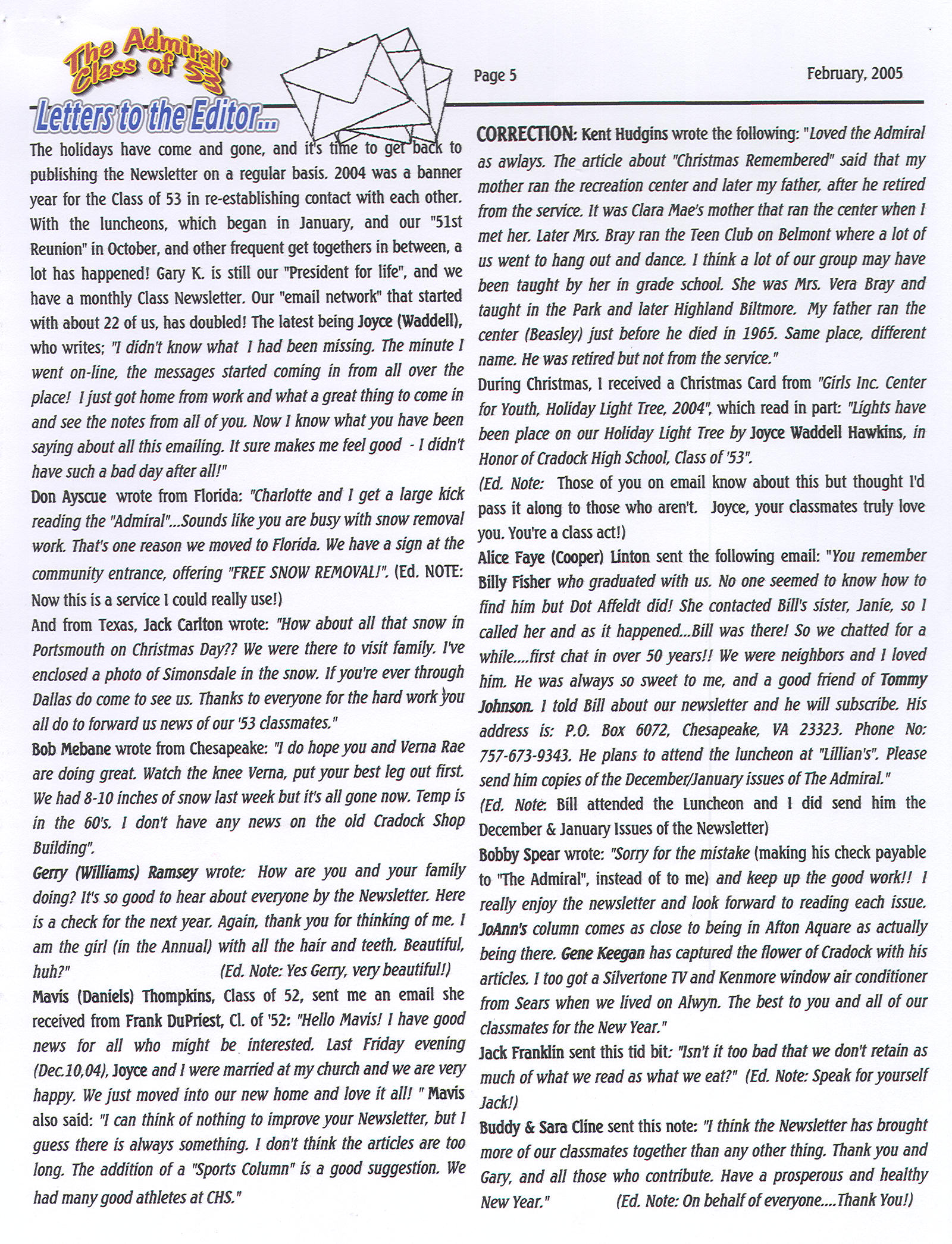 The Admiral - Feb. 2005 - pg. 5