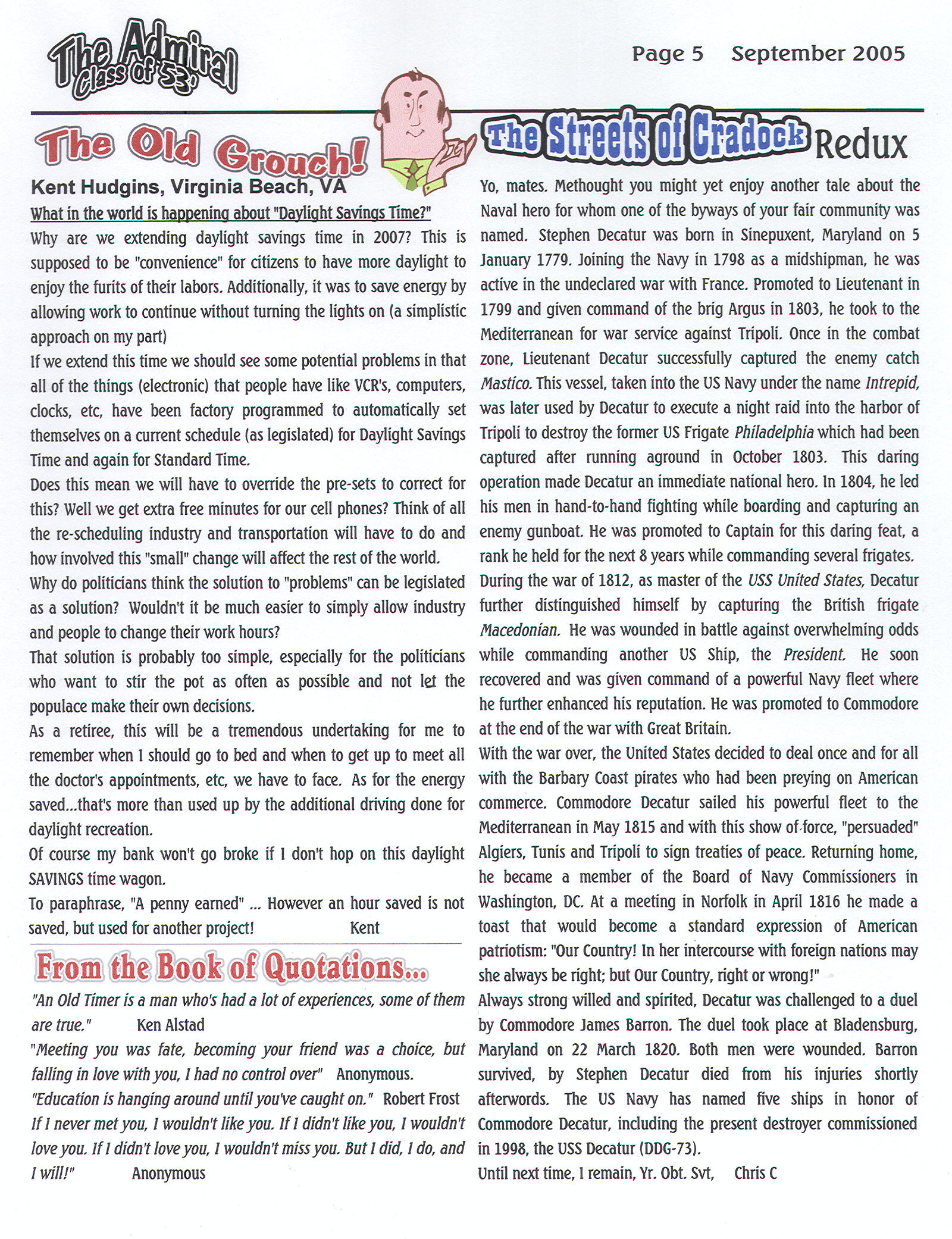 The Admiral - September 2005 - pg. 5