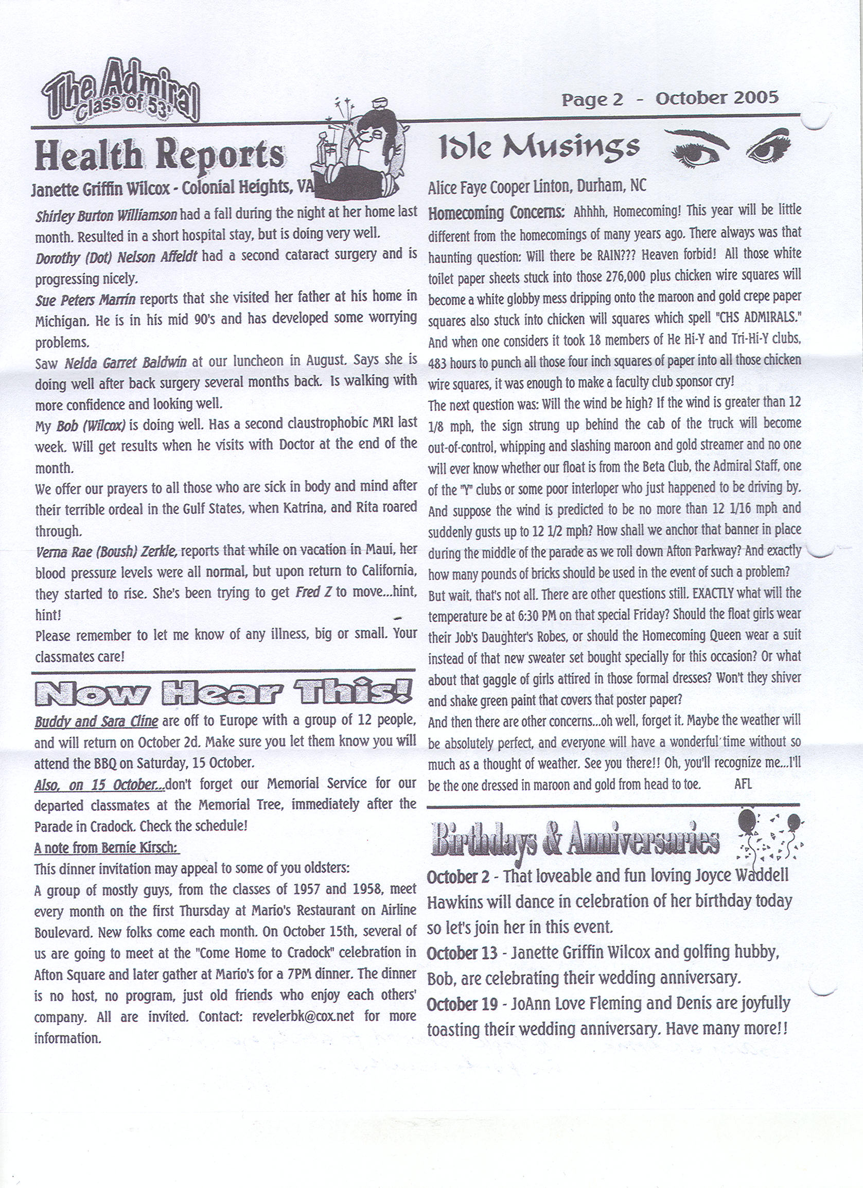 The Admiral - October 2005 - pg. 2