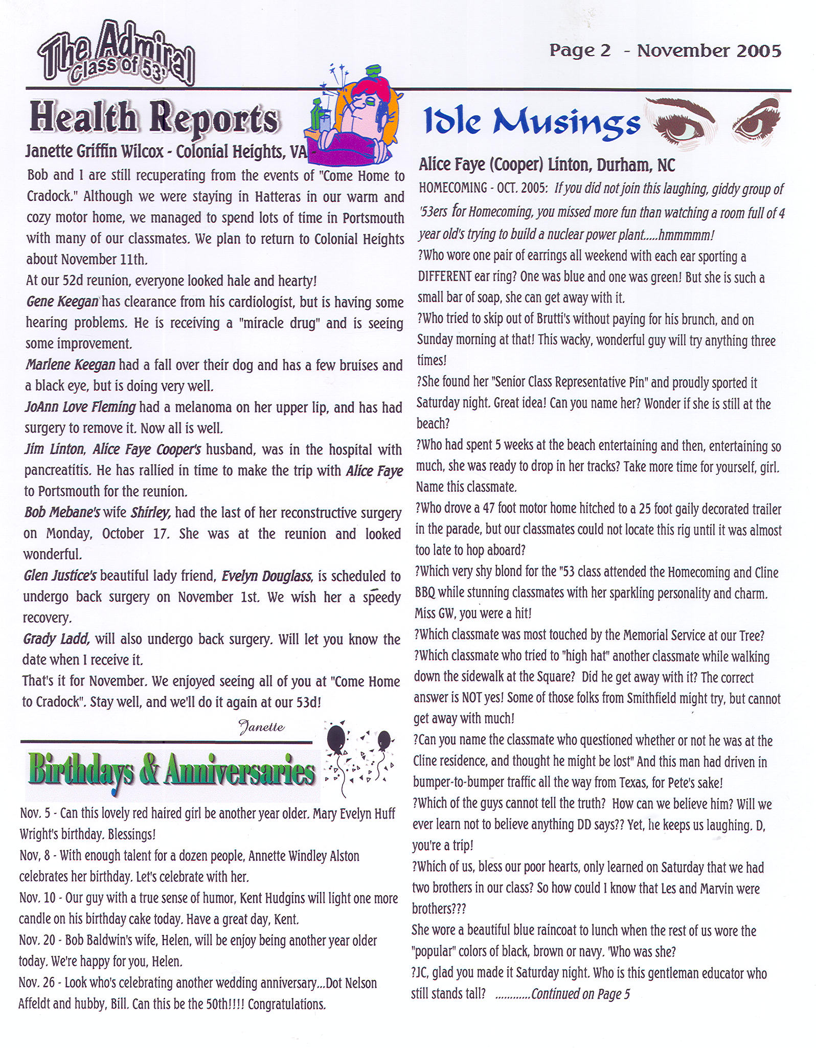 The Admiral - November 2005 - pg. 2