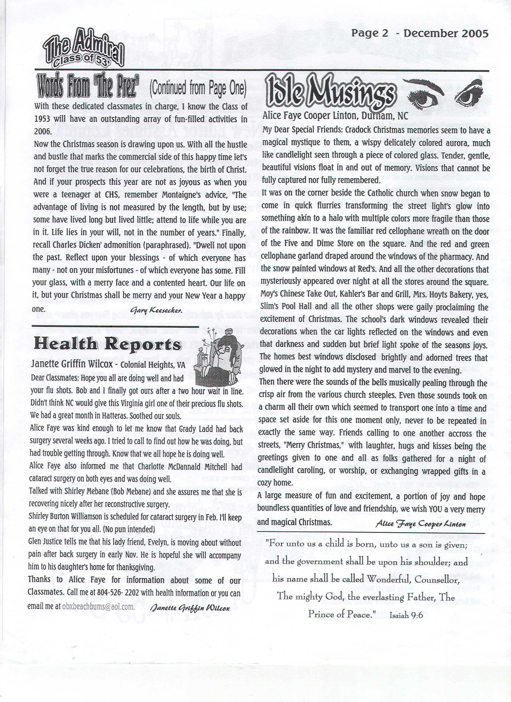 The Admiral - December 2005 - pg. 2