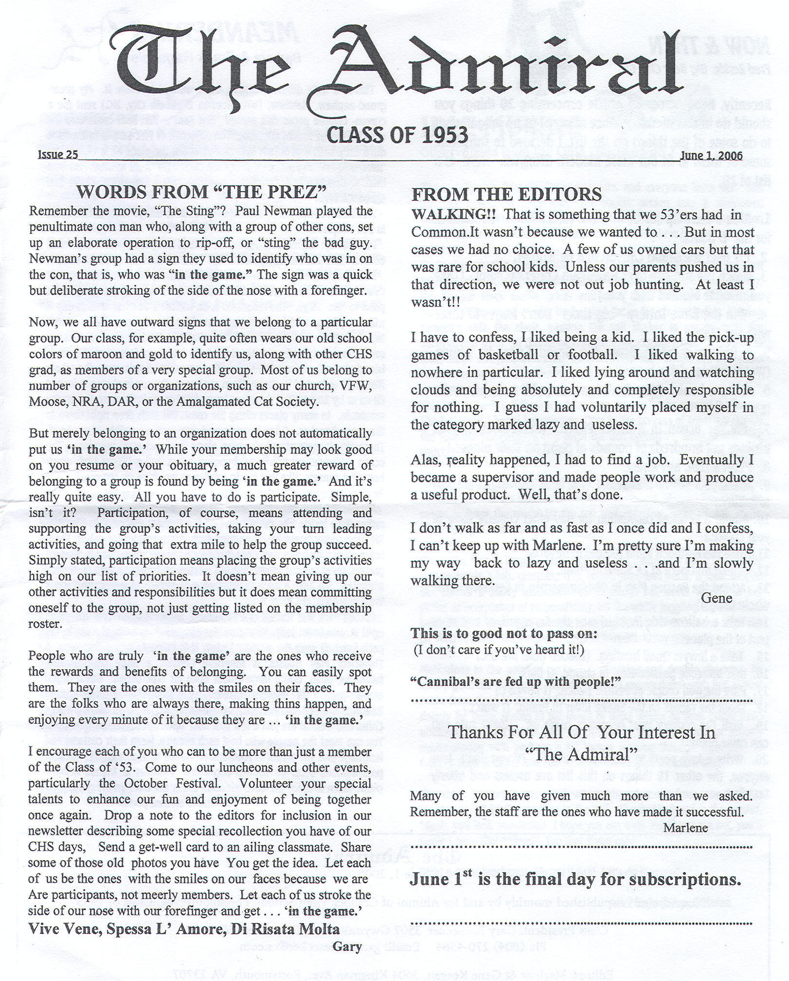 The Admiral -Jun 2006-pg. 1