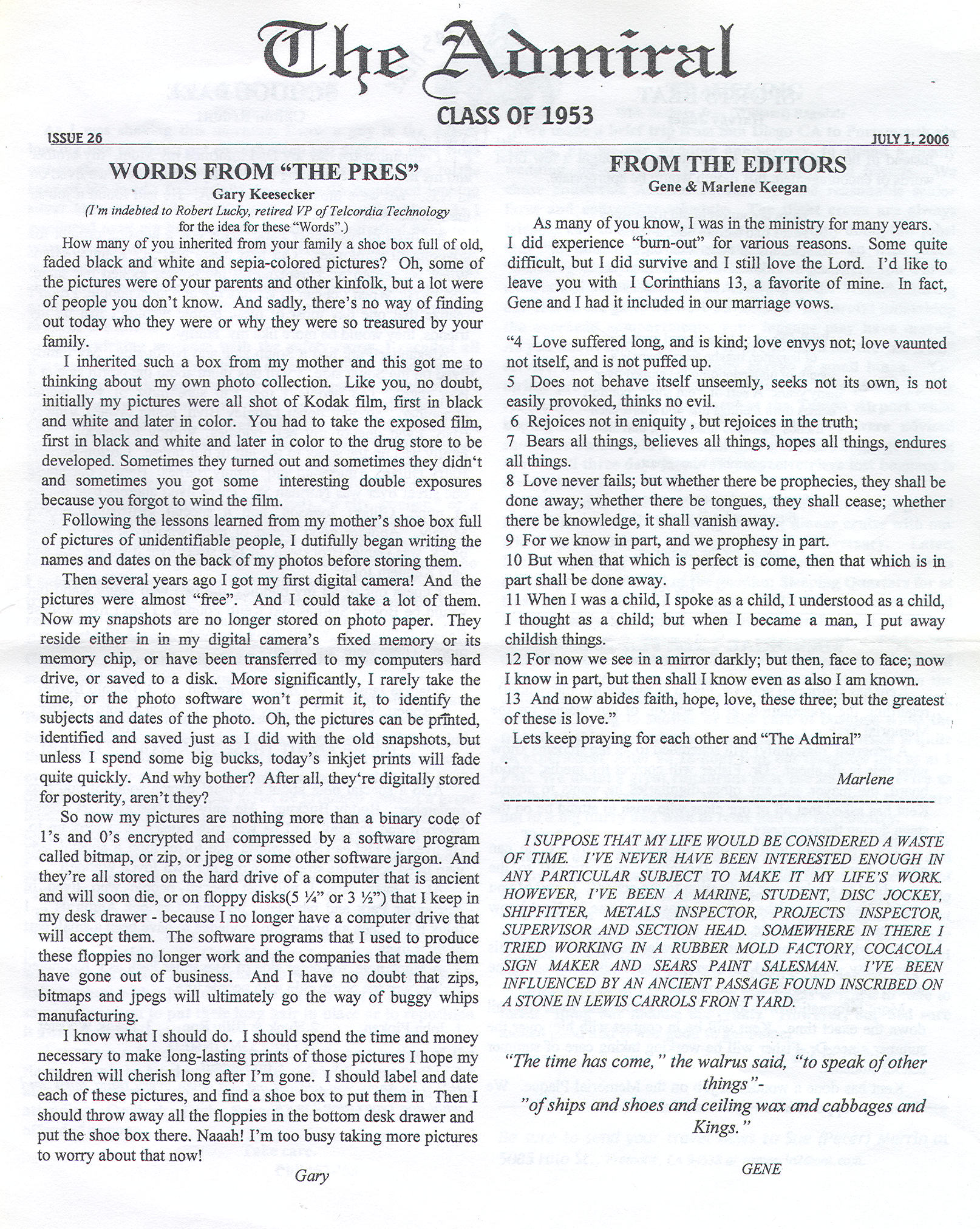 The Admiral - July 2006 - pg. 1